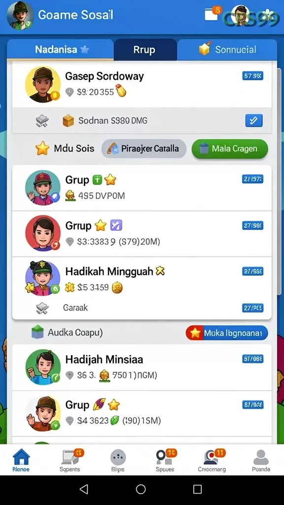 Cuplikan layar TITAN777 — aktivitas