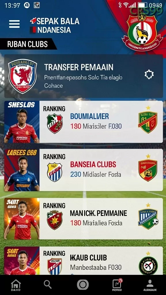 Cuplikan layar LOKETCUAN — menu navigasi