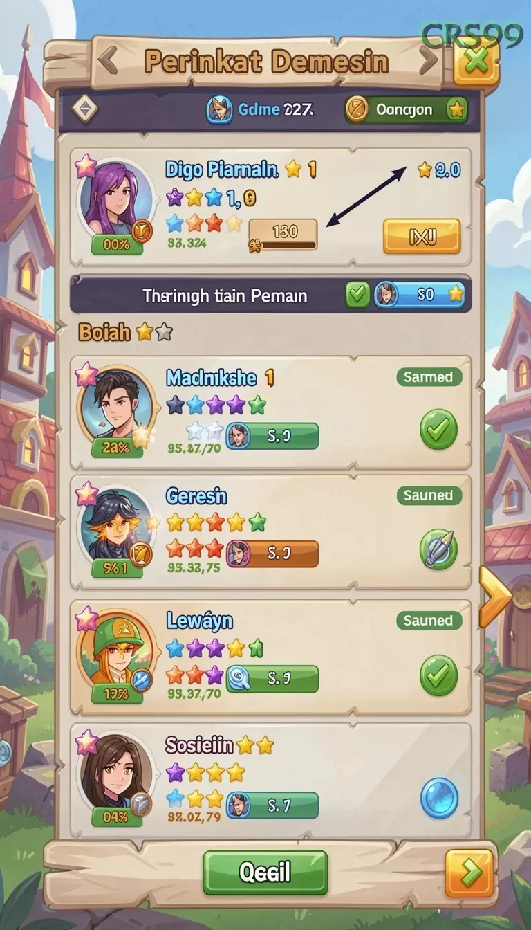 Cuplikan layar JP6789 — menu navigasi