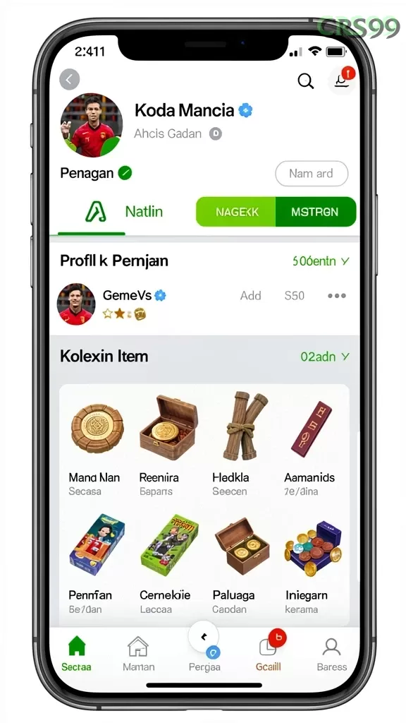Cuplikan layar EVIP3 — menu navigasi